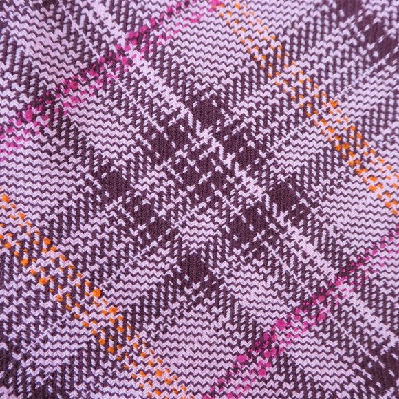 Anthropologie Shirt Jacket Pink Red Plaid Hudson Shacket Tweed Heavy S